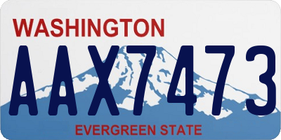 WA license plate AAX7473