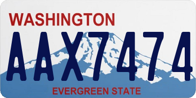 WA license plate AAX7474