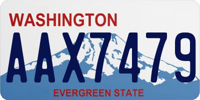 WA license plate AAX7479