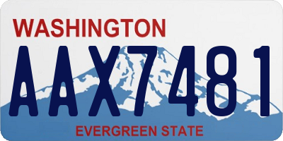 WA license plate AAX7481