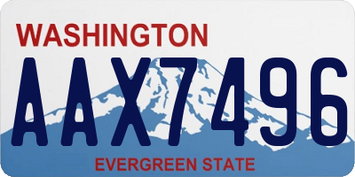 WA license plate AAX7496