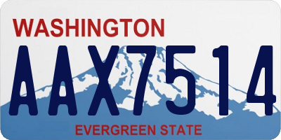 WA license plate AAX7514