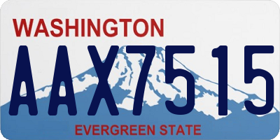 WA license plate AAX7515