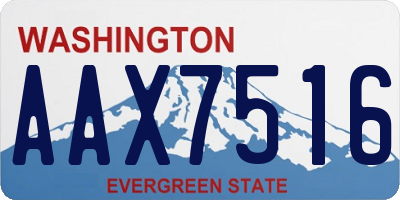 WA license plate AAX7516