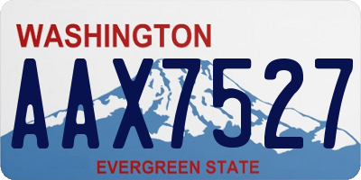 WA license plate AAX7527