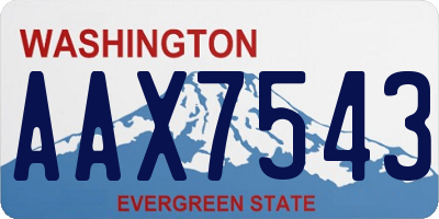 WA license plate AAX7543