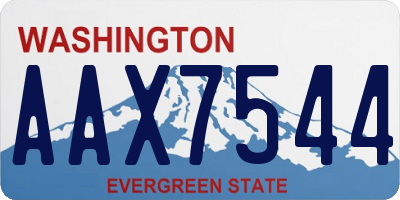 WA license plate AAX7544