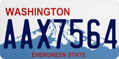 WA license plate AAX7564