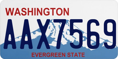 WA license plate AAX7569