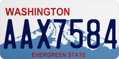 WA license plate AAX7584