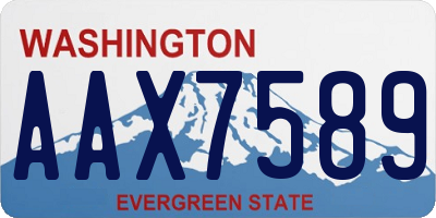 WA license plate AAX7589
