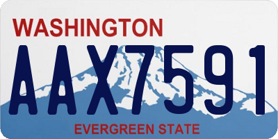 WA license plate AAX7591