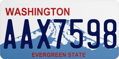 WA license plate AAX7598