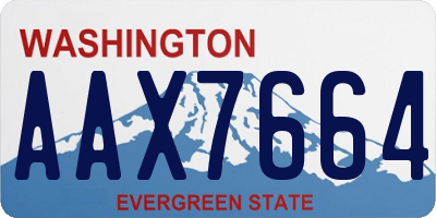 WA license plate AAX7664