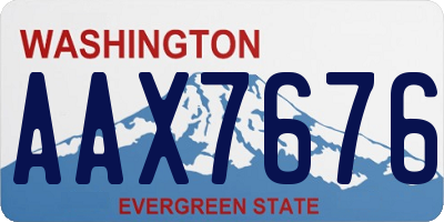 WA license plate AAX7676