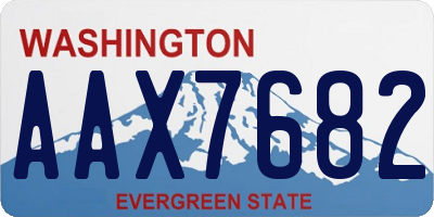WA license plate AAX7682