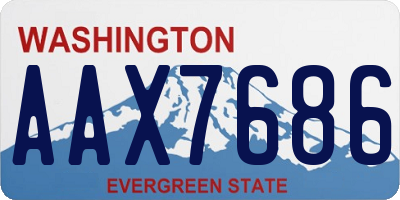 WA license plate AAX7686