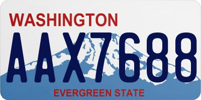 WA license plate AAX7688