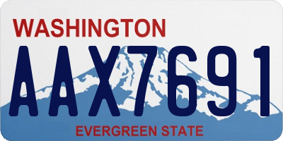 WA license plate AAX7691