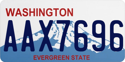 WA license plate AAX7696