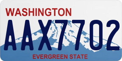 WA license plate AAX7702
