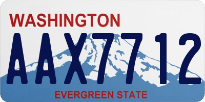 WA license plate AAX7712