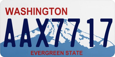 WA license plate AAX7717