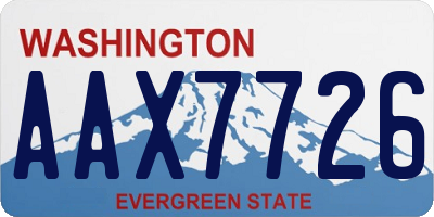 WA license plate AAX7726