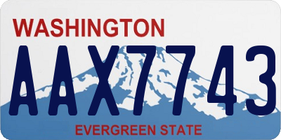 WA license plate AAX7743