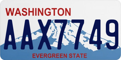 WA license plate AAX7749