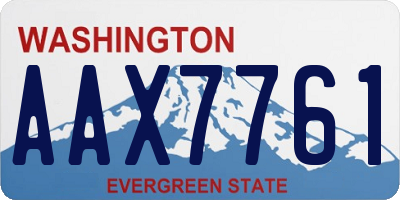 WA license plate AAX7761