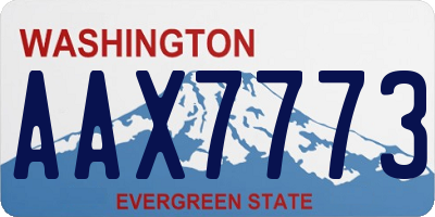 WA license plate AAX7773