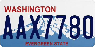 WA license plate AAX7780