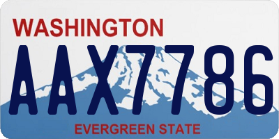 WA license plate AAX7786