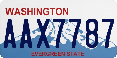 WA license plate AAX7787