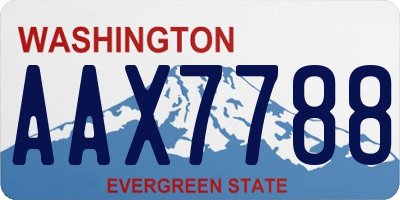 WA license plate AAX7788