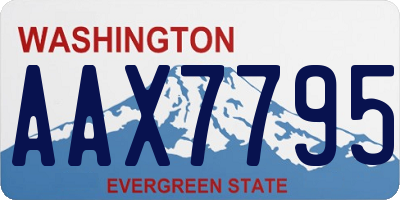WA license plate AAX7795