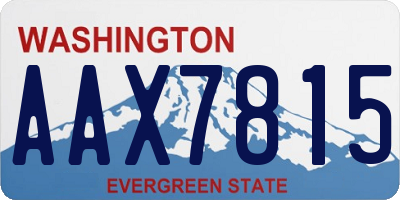WA license plate AAX7815