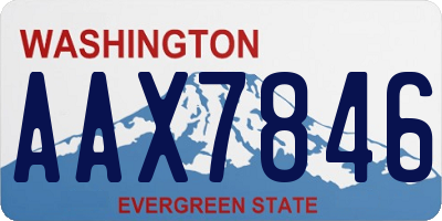 WA license plate AAX7846