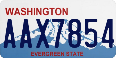 WA license plate AAX7854