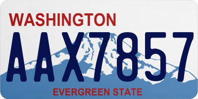 WA license plate AAX7857