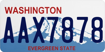 WA license plate AAX7878