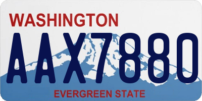 WA license plate AAX7880
