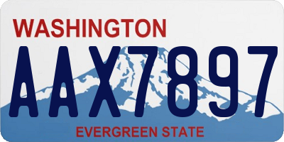 WA license plate AAX7897