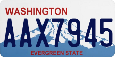 WA license plate AAX7945