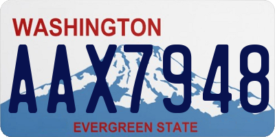 WA license plate AAX7948
