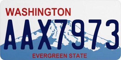 WA license plate AAX7973