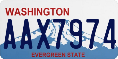WA license plate AAX7974