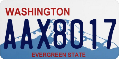 WA license plate AAX8017