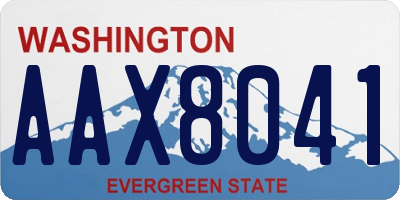 WA license plate AAX8041
